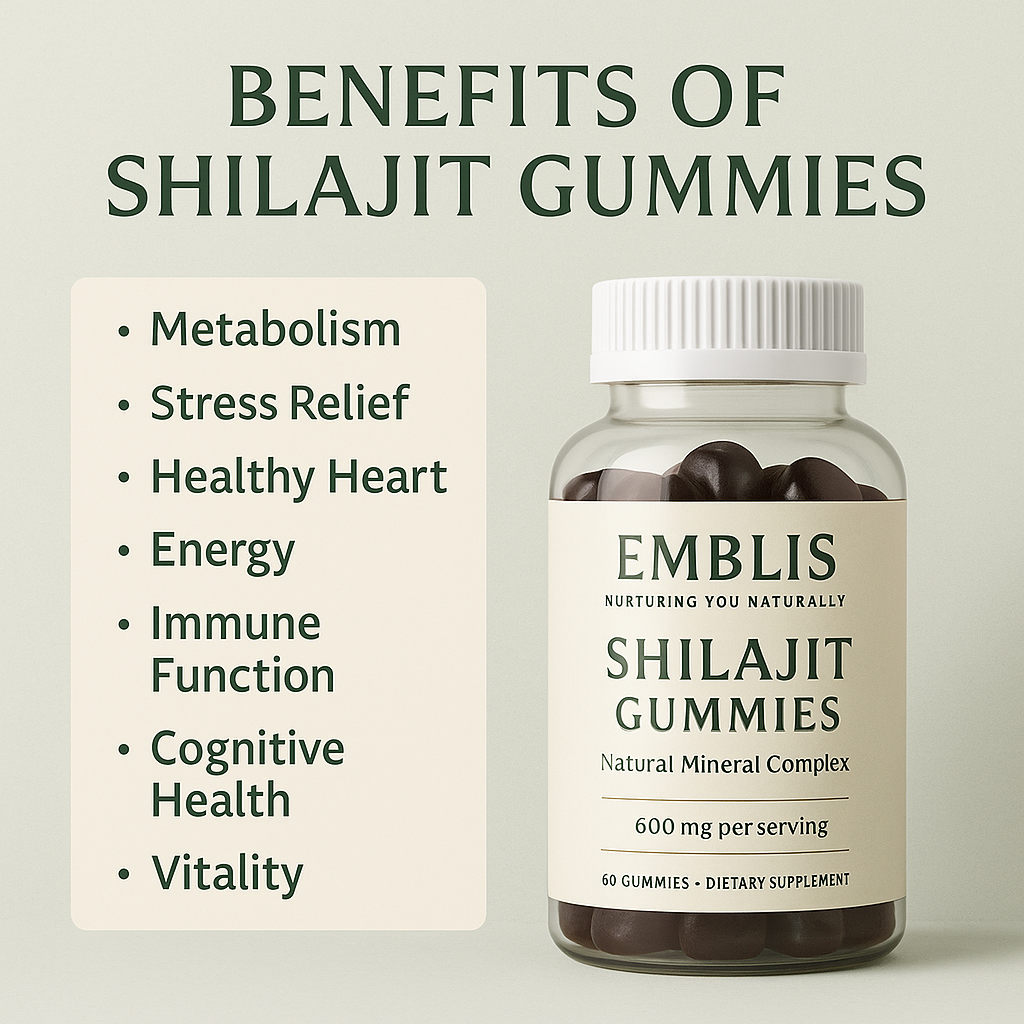Emblis Shilajit Gummies | Natural Mineral Complex