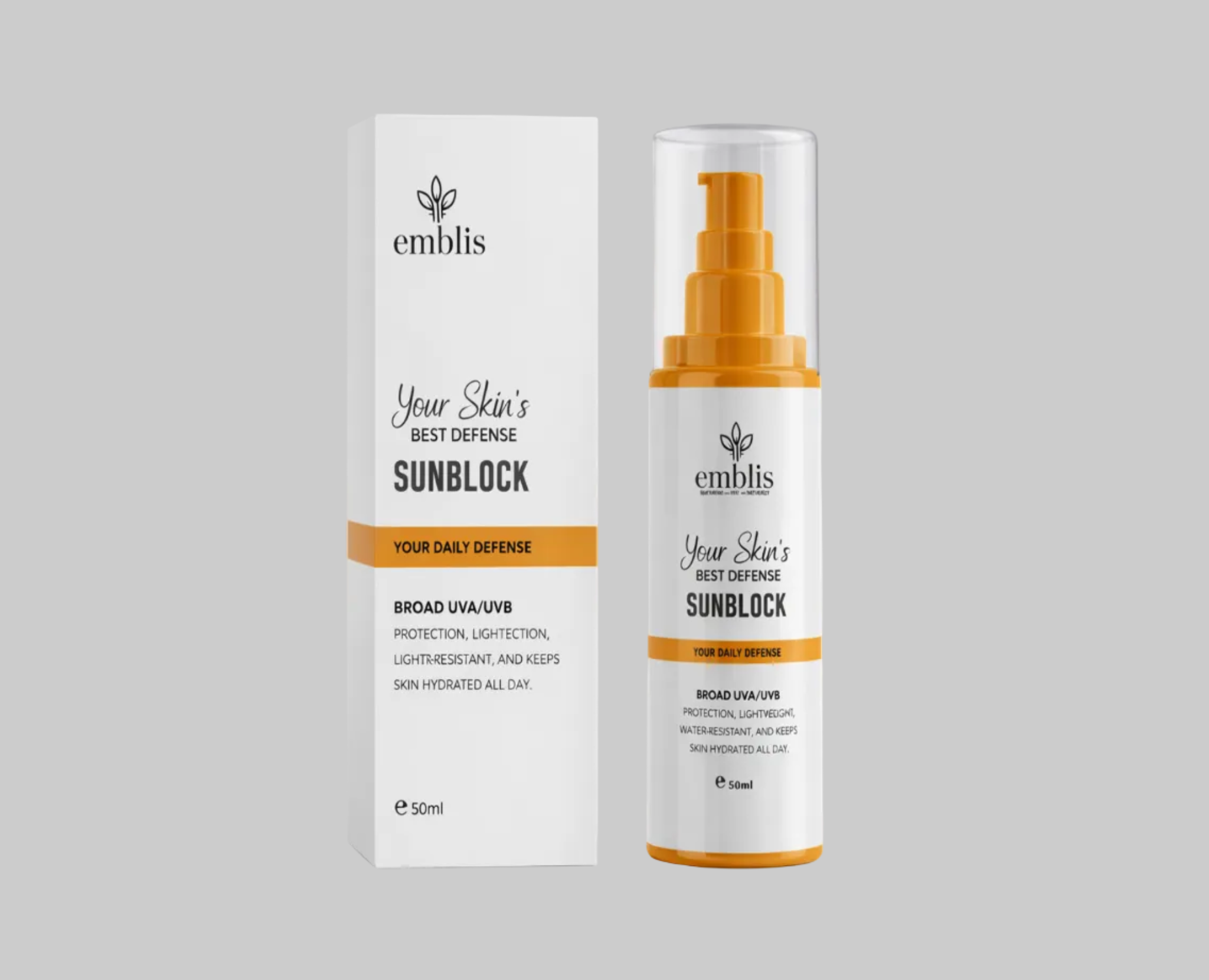 EMBLIS Sunblock SPF 60 – 50ml | Daily Sun Protection Cream