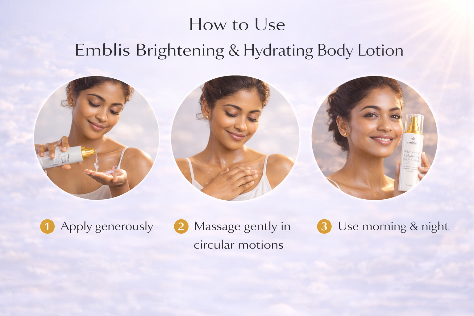 EMBLIS Brightening & Hydrating Body Lotion – 120ml