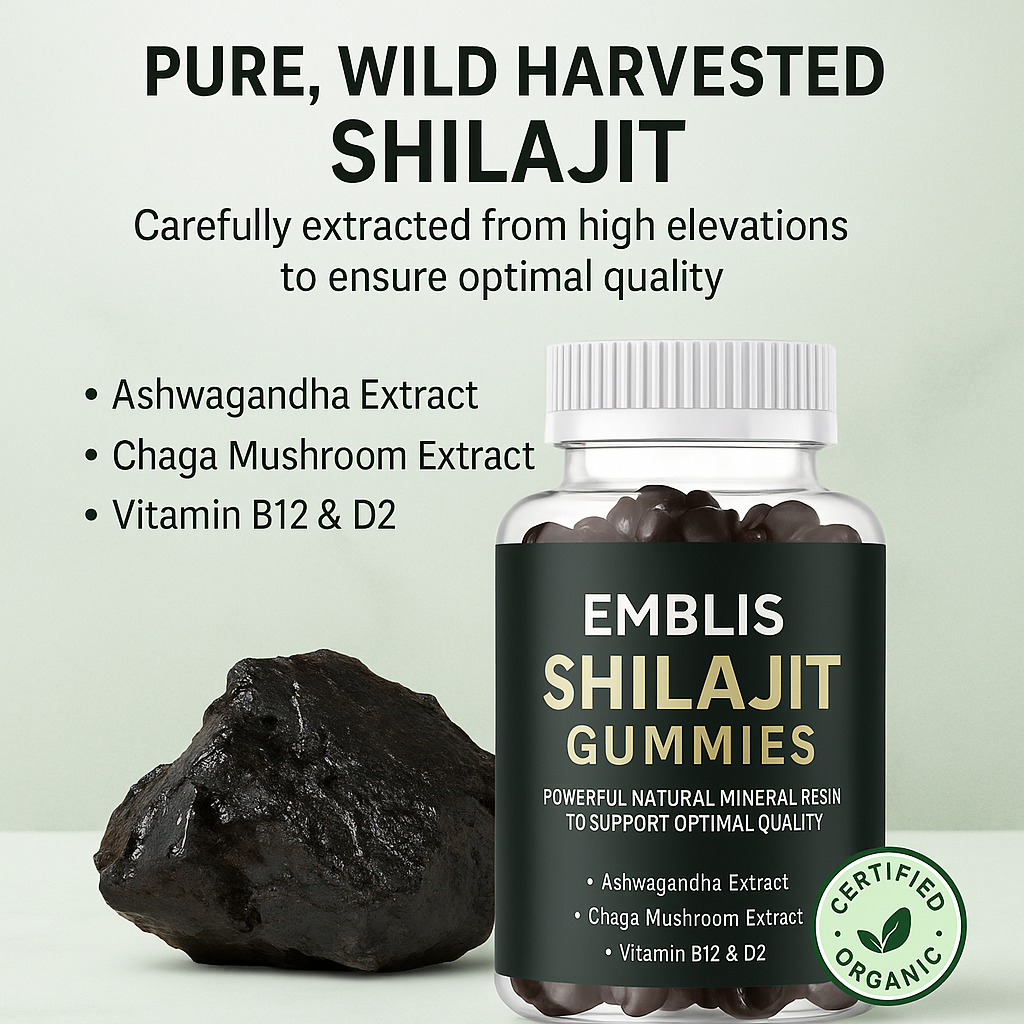Emblis Shilajit Gummies | Natural Mineral Complex