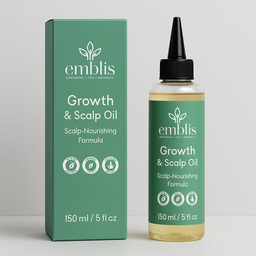 Emblis Growth & Scalp Oil – Nourish Roots, Stimulate Growth